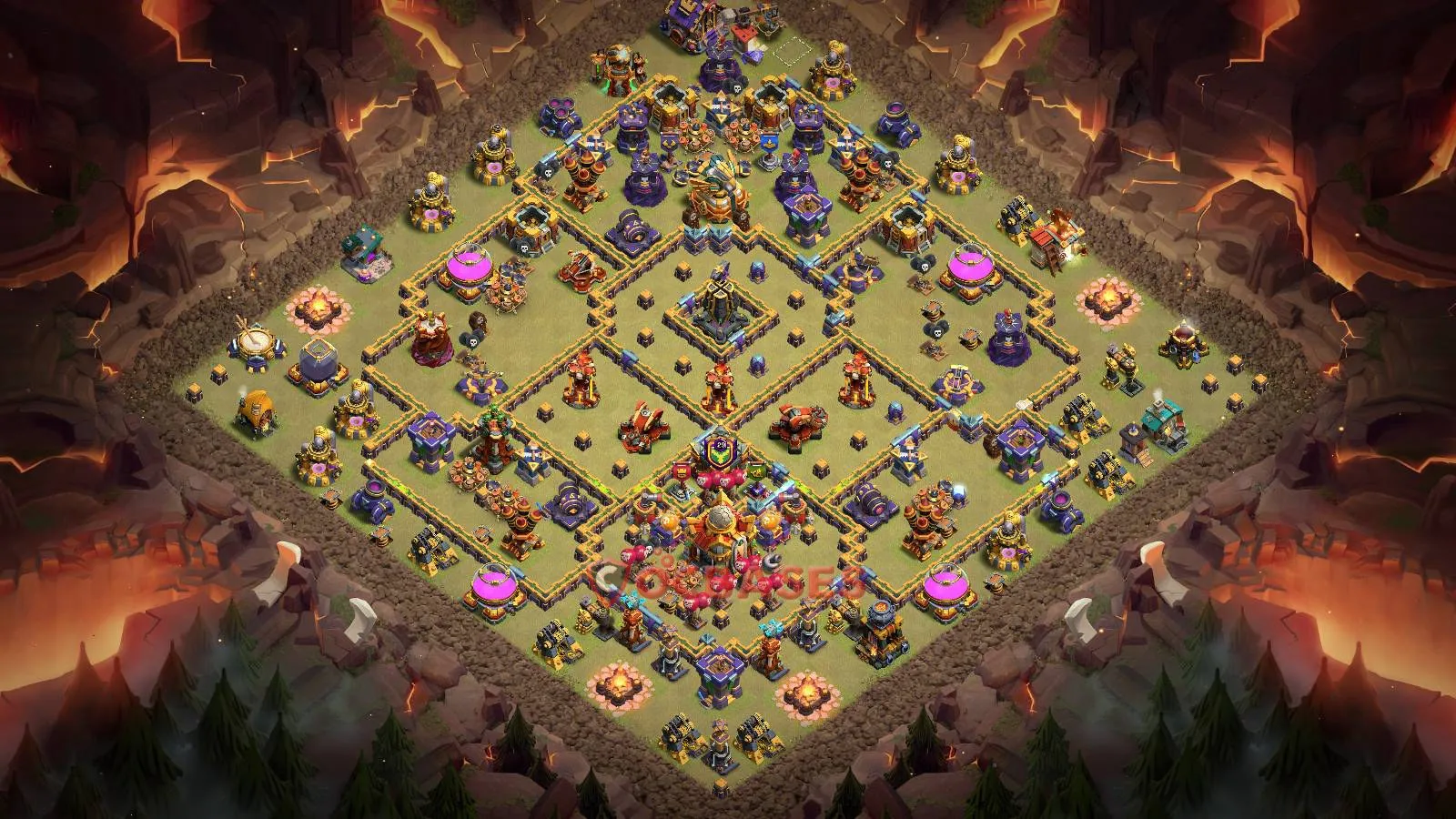 War (Anti-3 Star) Base TH16 with Link | Clash of Clans Bases | Layouts ID yqh39