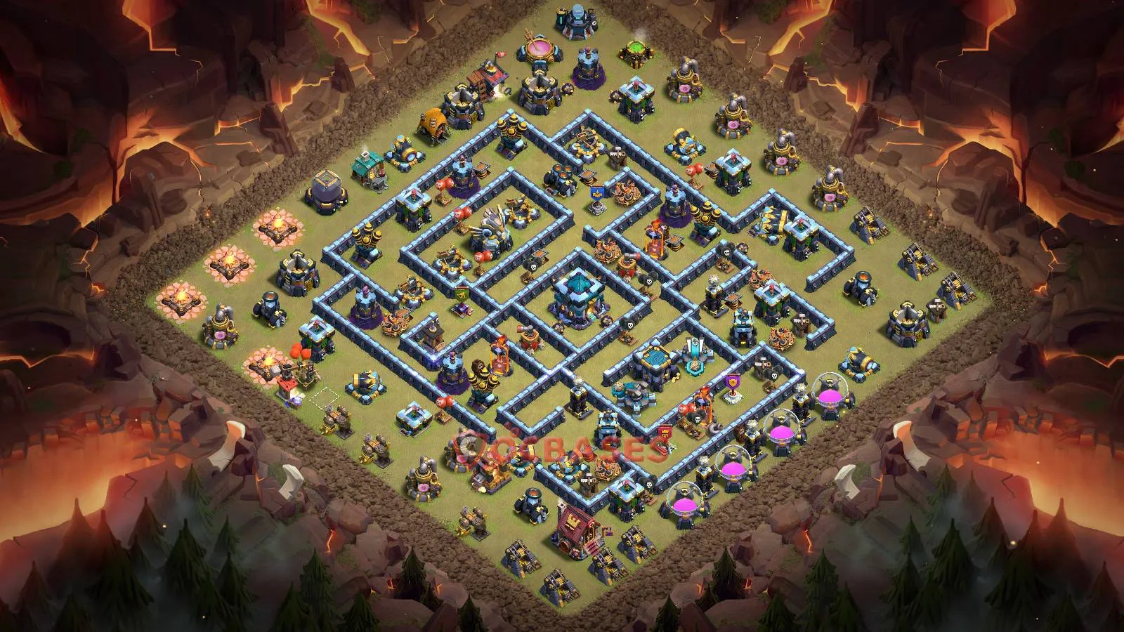War (Anti-3 Star) Base TH13 - Clash of Clans Layout War (Anti-3 Star) Base TH13 - Clash of Clans Town Hall 13 Layout with Link