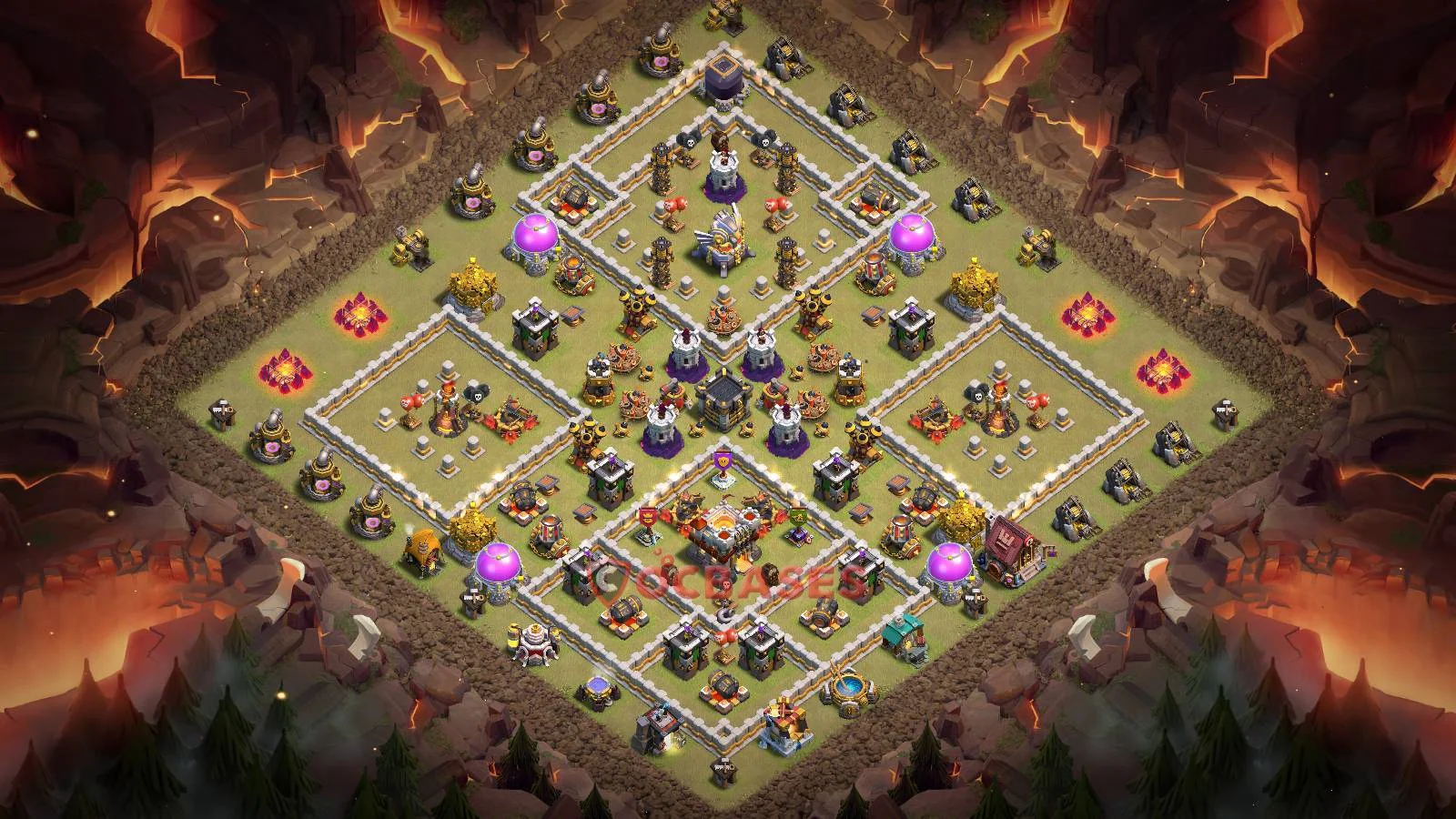 War (Anti-3 Star) Base TH11 with Link | Clash of Clans Bases | Layouts ID z78vz