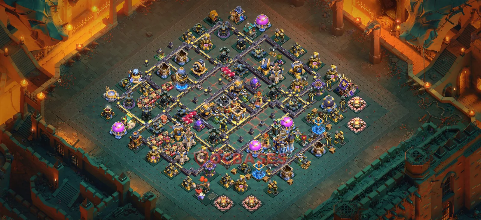 War (Anti-3 Star) Base TH18 with Link | Clash of Clans Bases | Layouts ID zij0b
