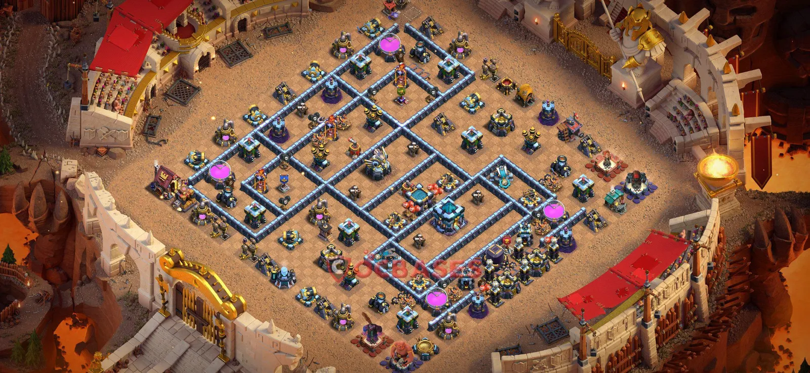 War (Anti-3 Star) Base TH13 with Link | Clash of Clans Bases | Layouts ID zk121