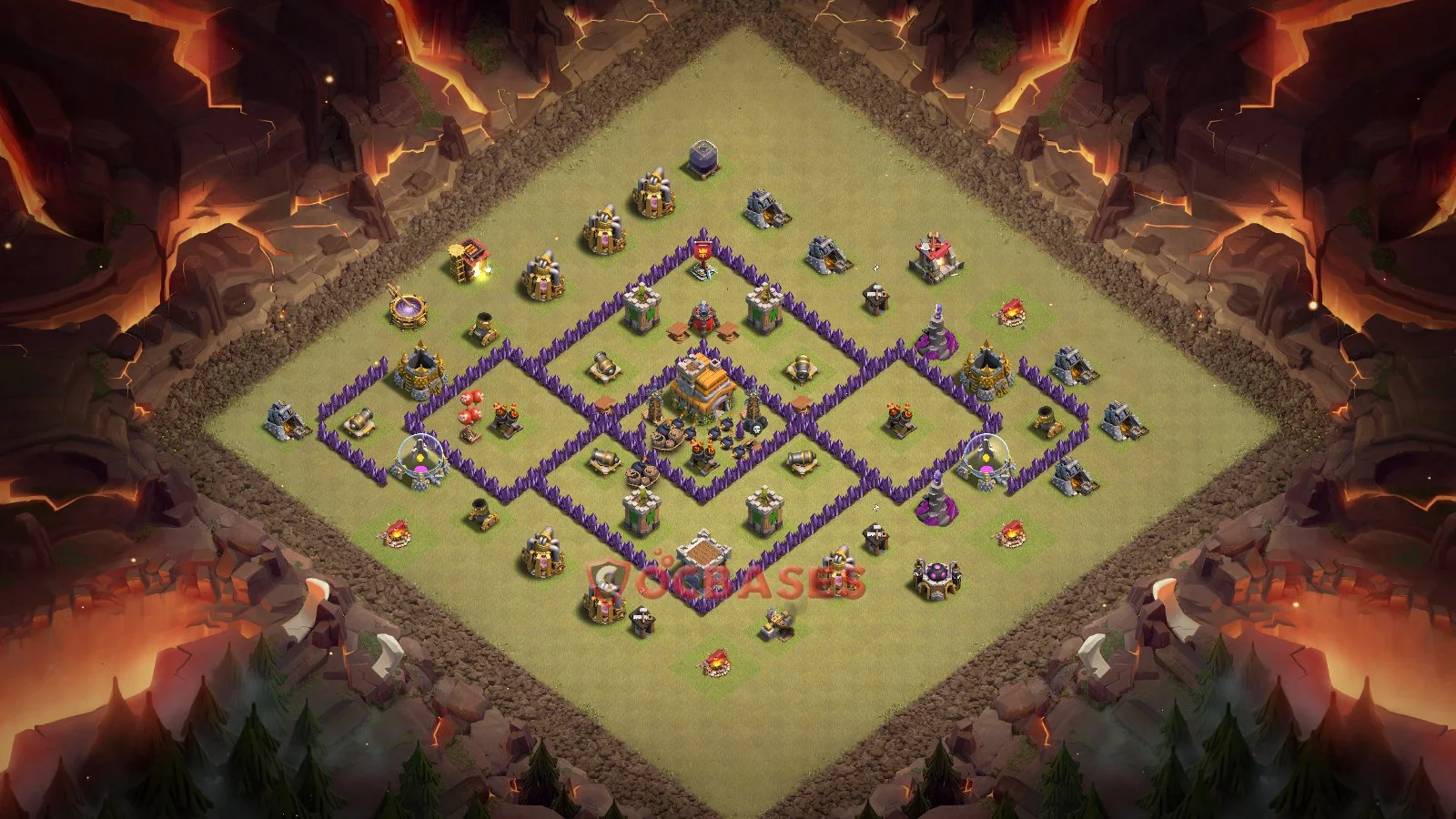 War (Anti-3 Star) Base TH7 with Link | Clash of Clans Bases | Layouts ID zk4mu