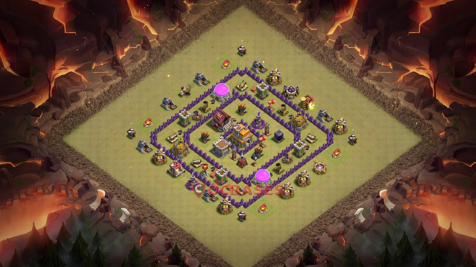 War (Anti-3 Star) Base TH7 with Link | Clash of Clans Bases | Layouts ID zoa3f