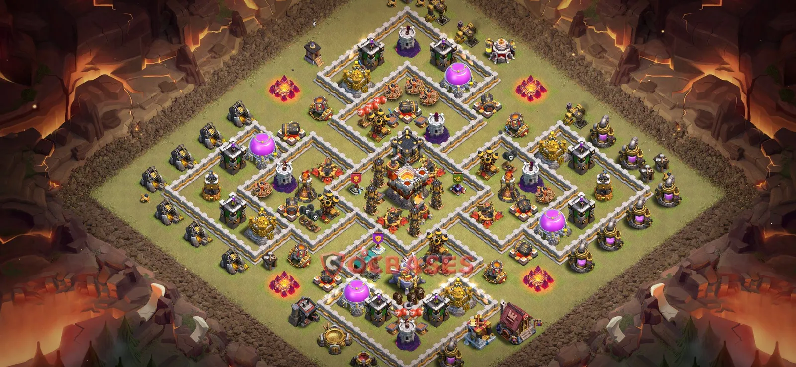 War (Anti-3 Star) Base TH11 with Link | Clash of Clans Bases | Layouts ID zsqry