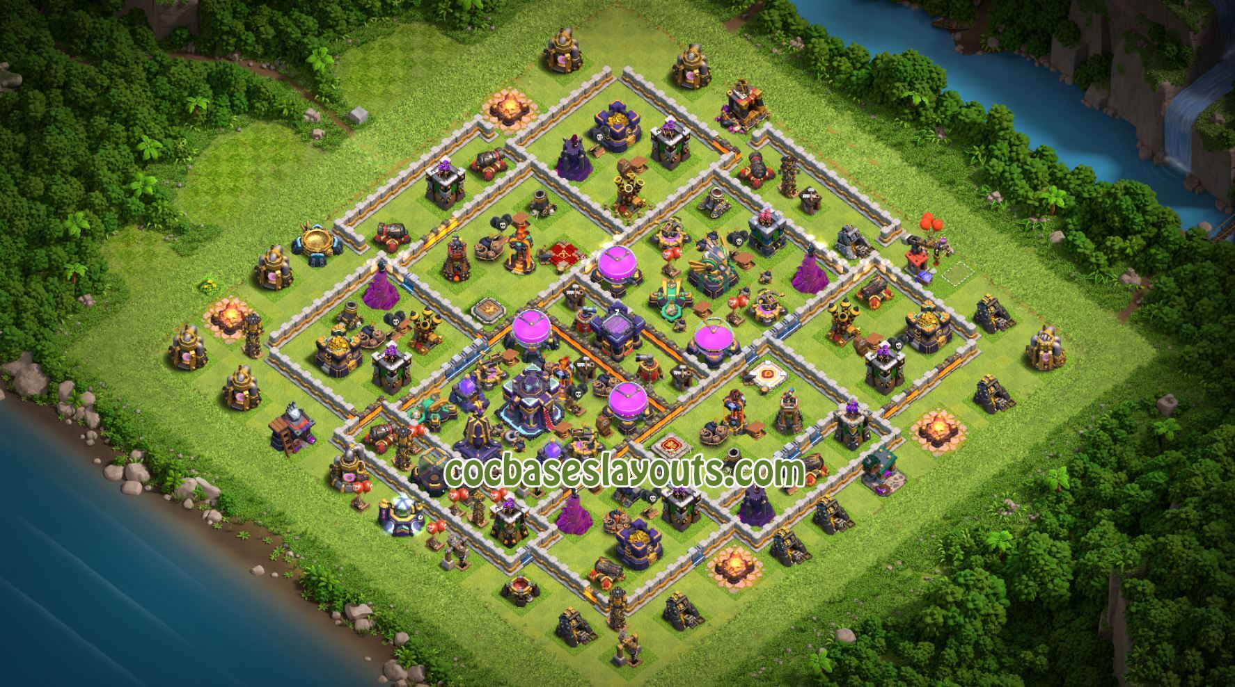 TH 15 Base COC Layout - XV10 with Link - COC Bases Layouts