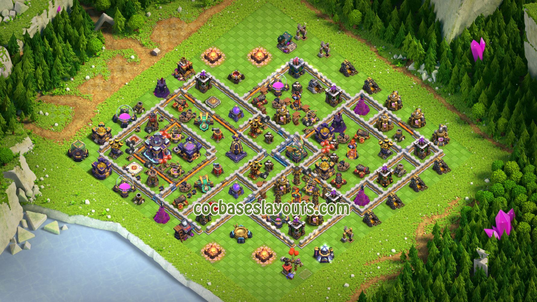 TH 15 Base COC Layout - XV101 with Link - COC Bases Layouts