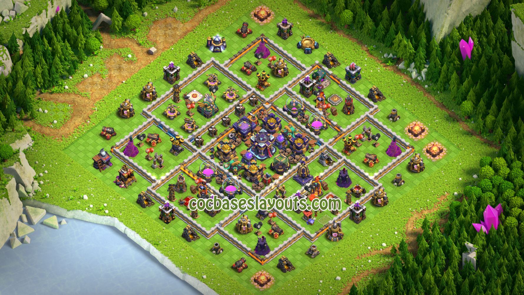 TH 15 Base COC Layout - XV111 with Link - COC Bases Layouts