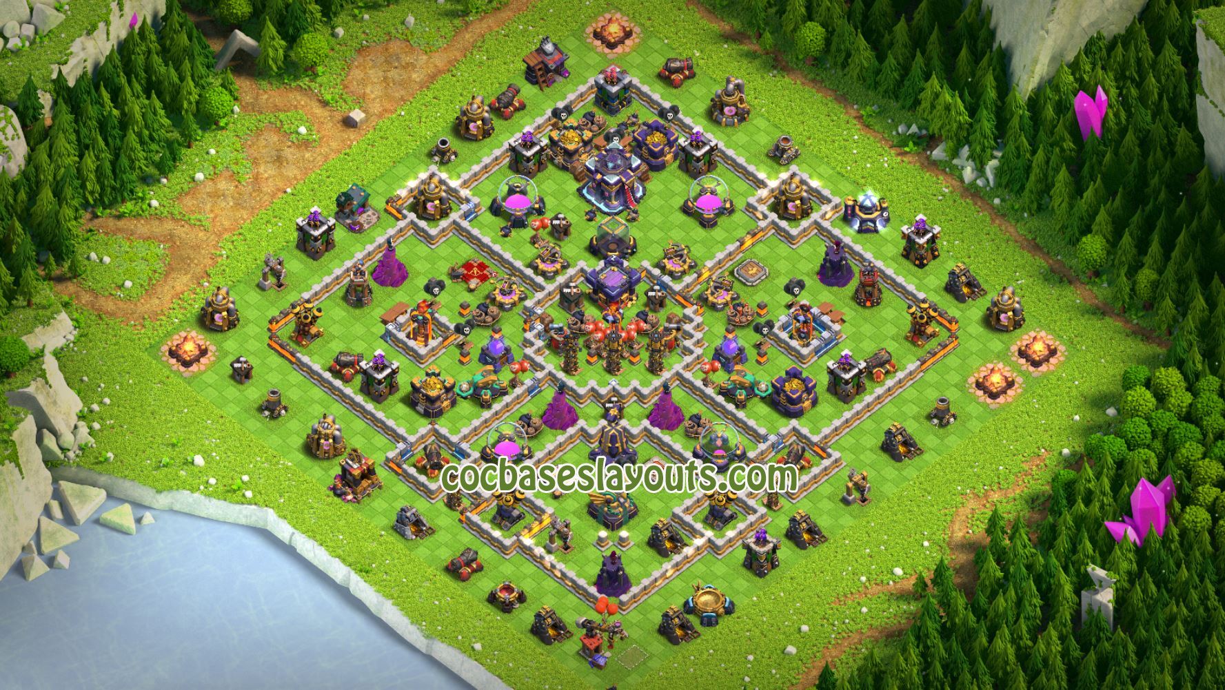 TH 15 Base COC Layout - XV119 with Link - COC Bases Layouts