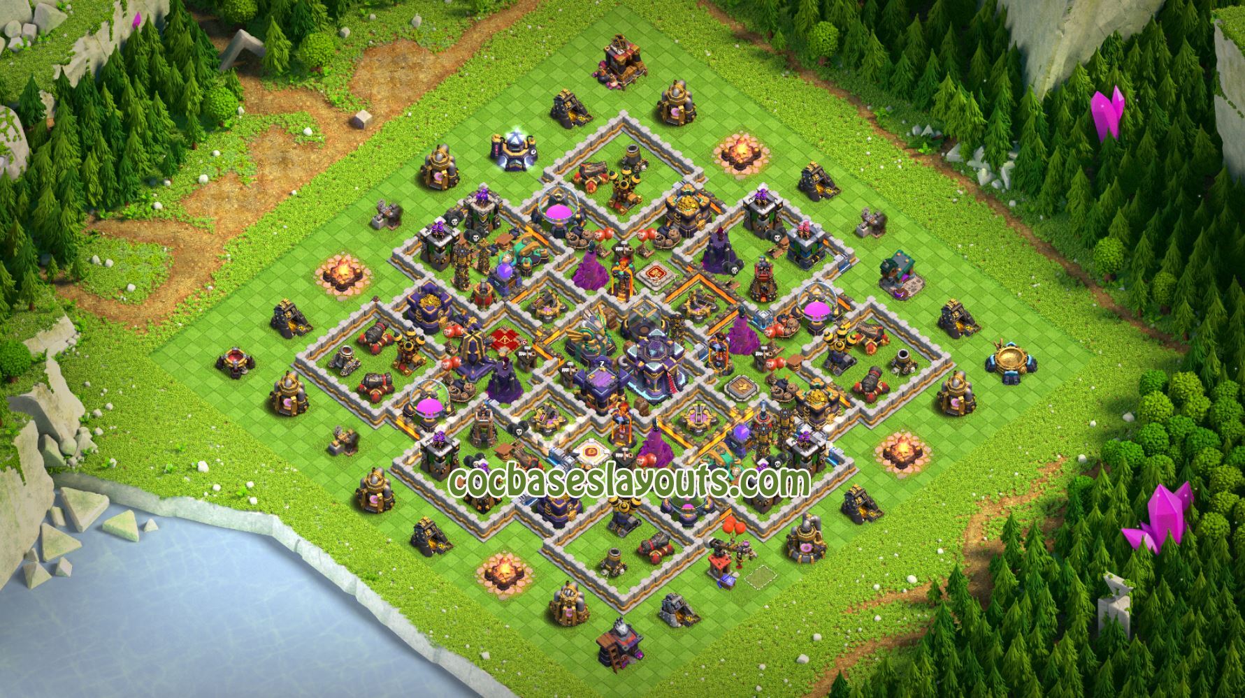 TH 15 Base COC Layout - XV120 with Link - COC Bases Layouts