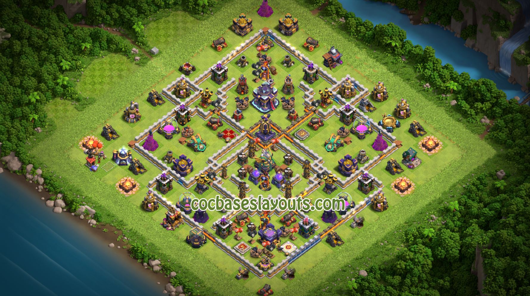 TH 15 Base COC Layout - XV134 with Link - COC Bases Layouts