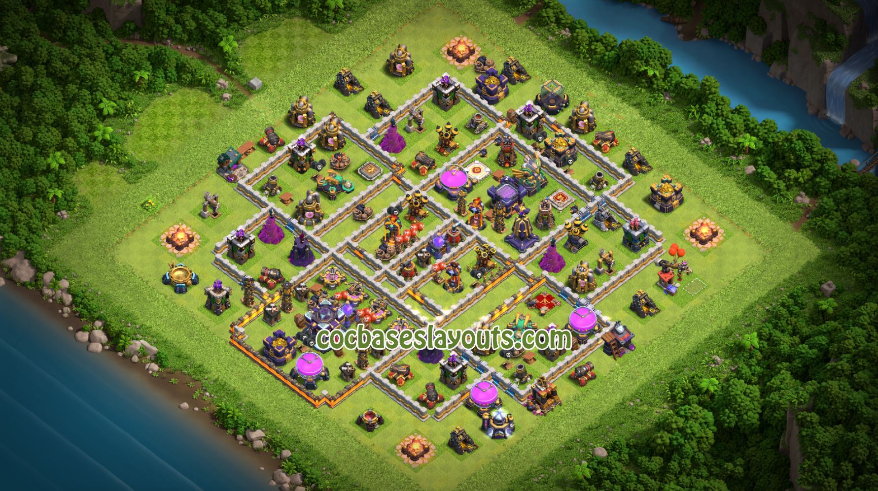 TH 15 Base COC Layout - XV37 with Link - COC Bases Layouts