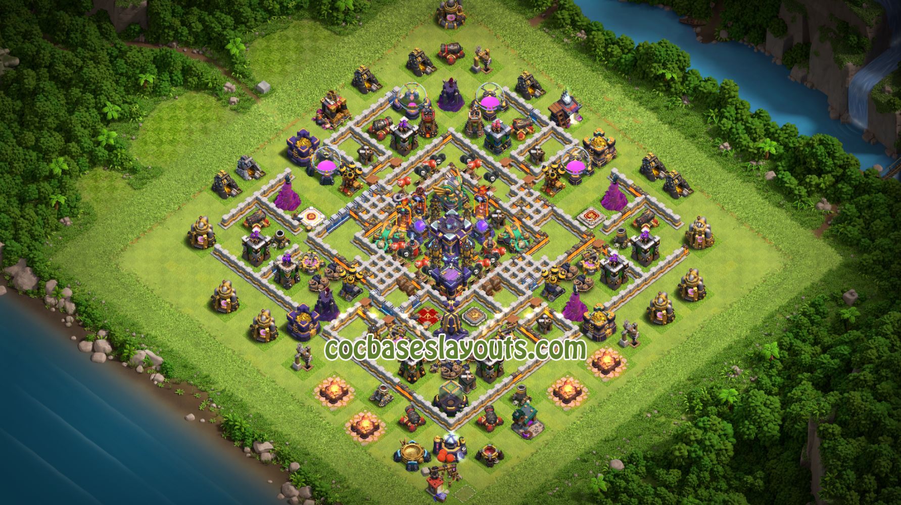 TH 15 Base COC Layout - XV83 with Link - COC Bases Layouts